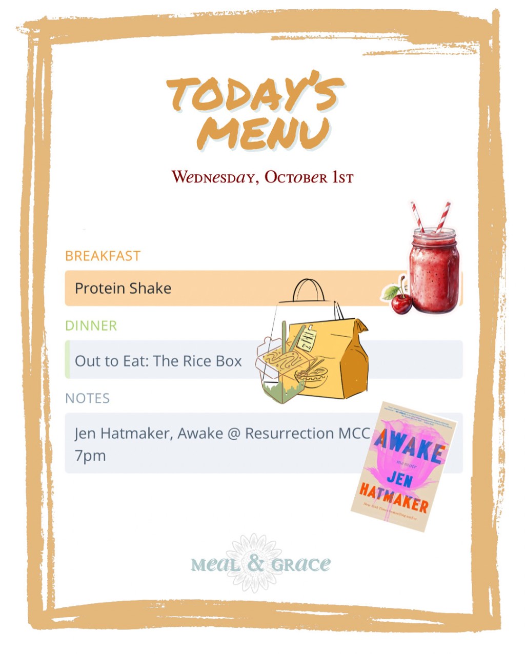 Wednesday, October 1, 2025&nbsp;Menu