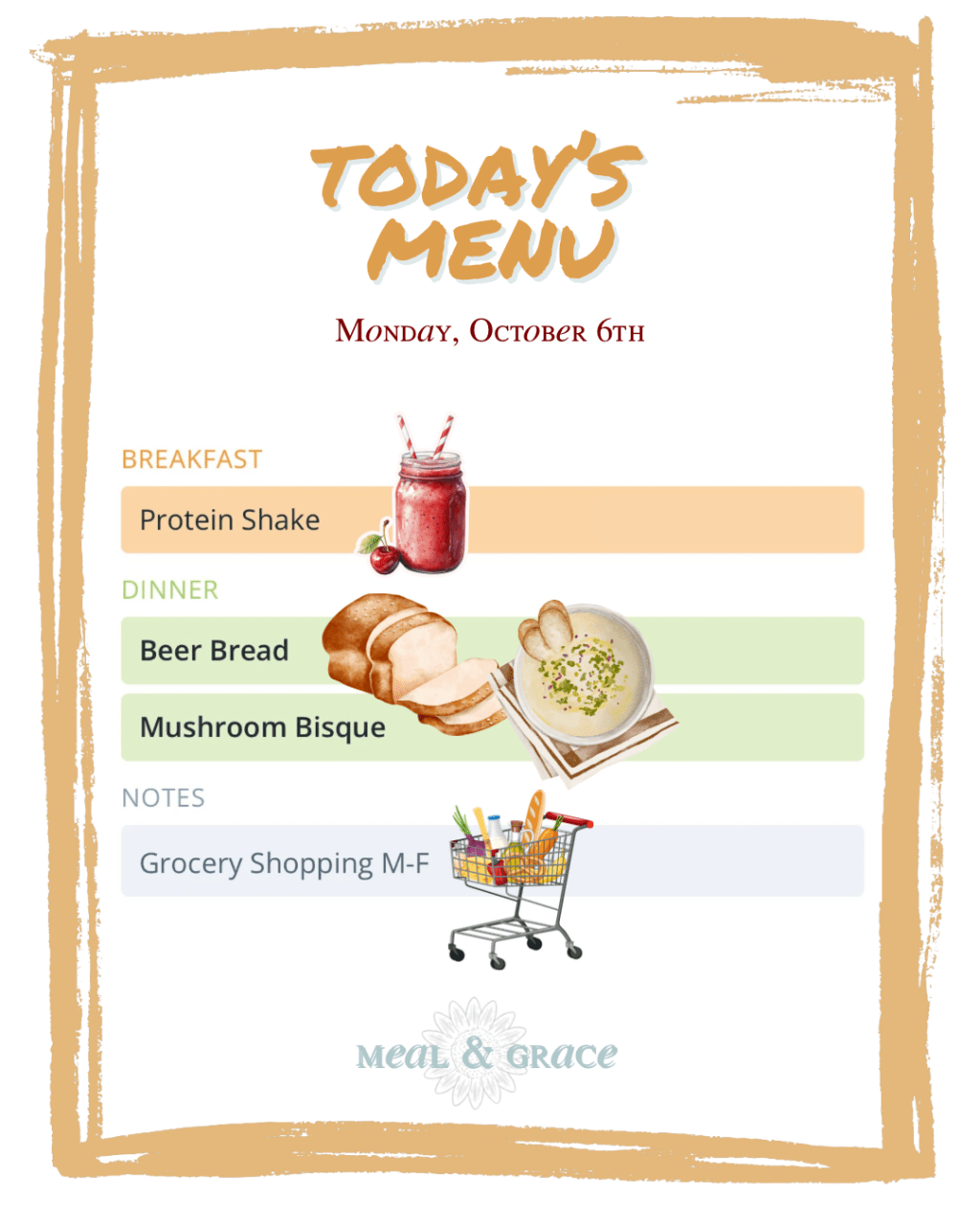 Monday, October 6, 2025&nbsp;Menu